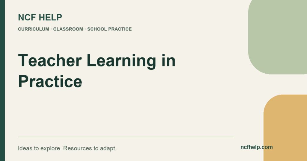 NCF Help: A Four-Week Teacher Professional-Learning Plan for Schools