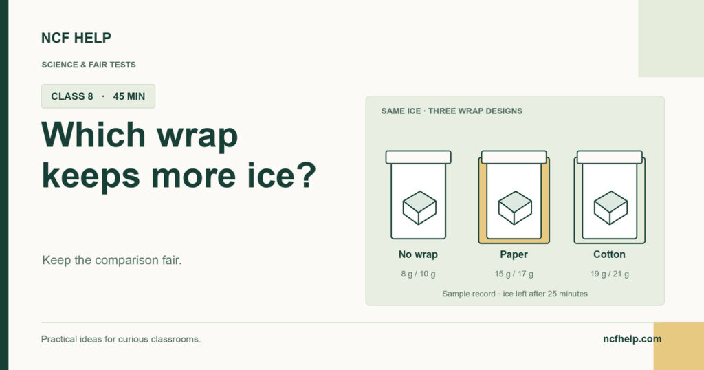 NCF Help: Which Wrap Slows Melting? A Class 8 Ice Investigation