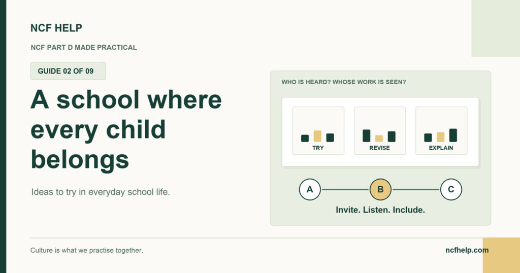 NCF Help: A School Where Every Child Belongs: NCF Part D in Practice