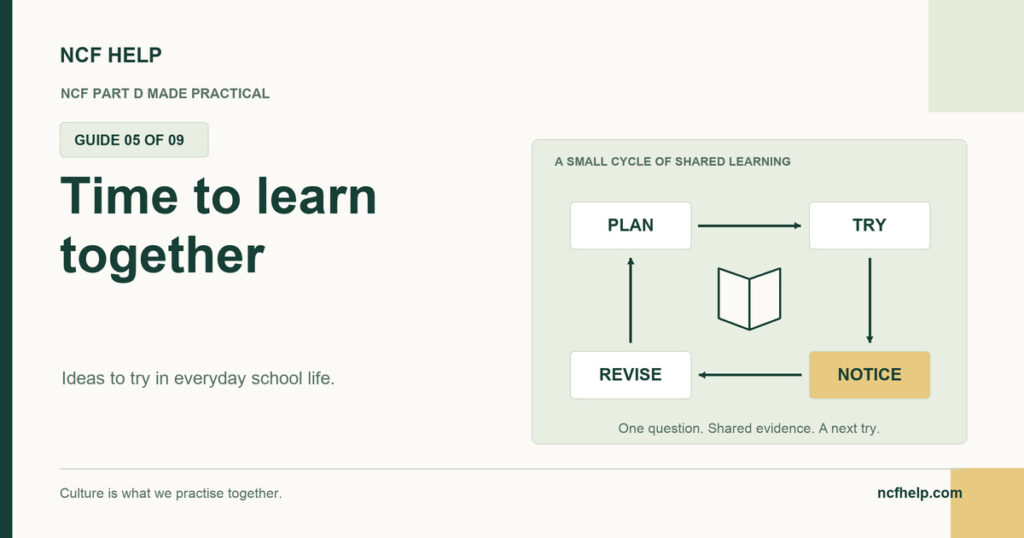 NCF Help: Teacher Collaboration That Has Time to Happen