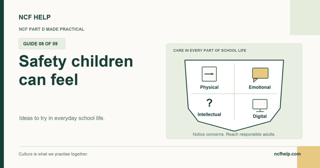 NCF Help: Safety Children Can Feel: NCF Part D for School Teams